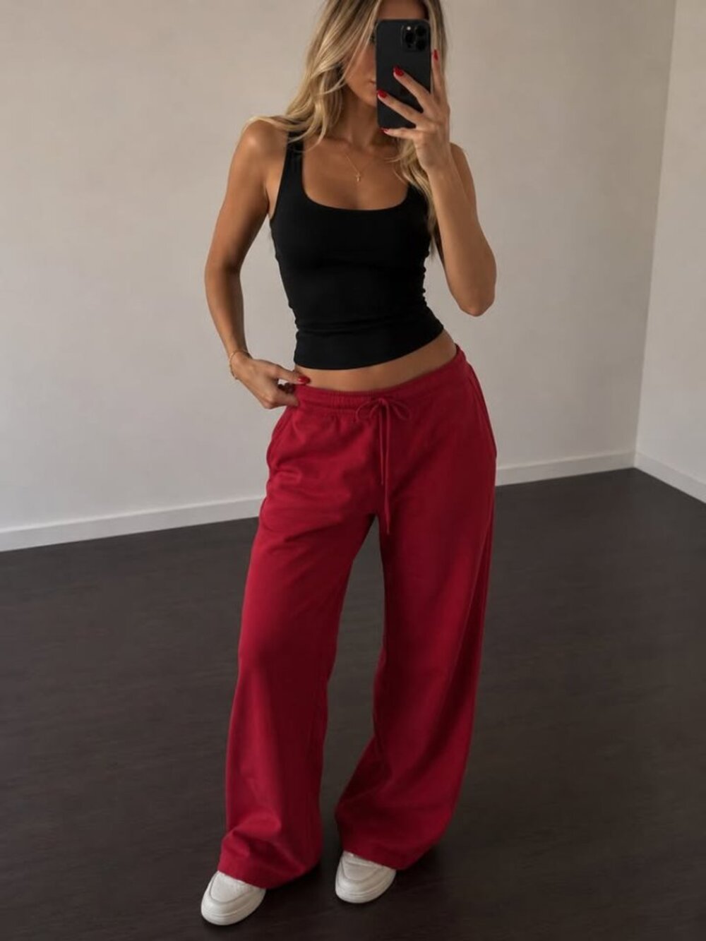Sportek 2000s flared red sweats